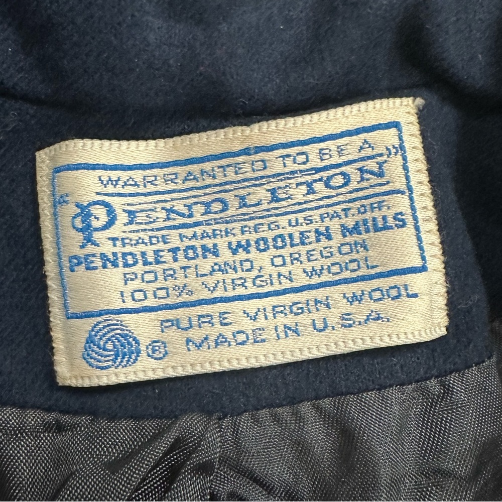 Dark Blue Pendleton Blazer Jacket - image 3